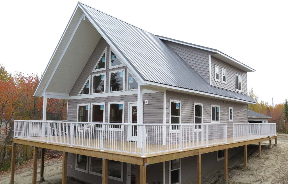 Silverton Lake with one dormer on a walk out basement foundation